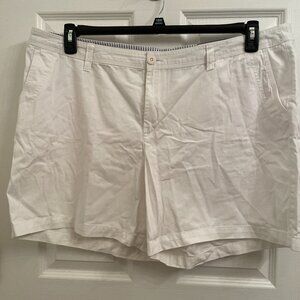 Natural Reflections Spring Valley Twill White Chino Shorts NEW with TAG size 20W